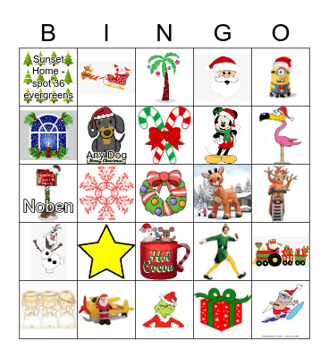Grafton Christmas Bingo Card