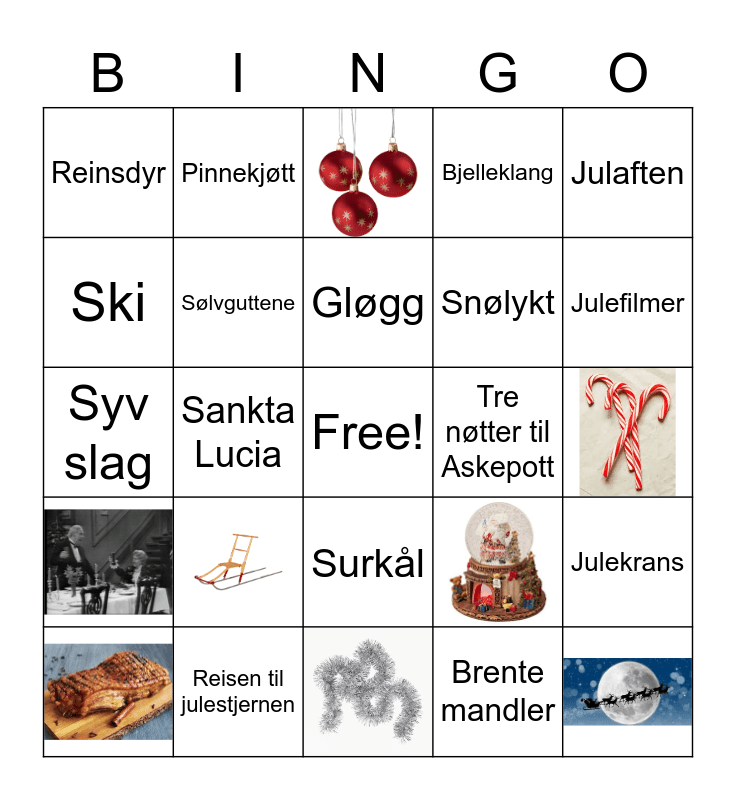 Julehygge Bingo Card