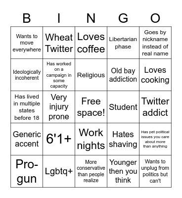 Ted Bingo Card