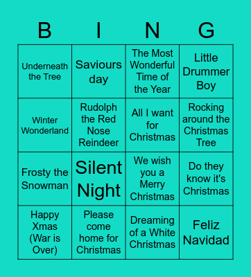 HARDlight Christmas Bingo Card