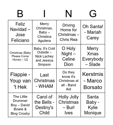 Christmas 2020 Bingo Card