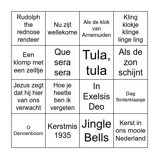 Muziek Sint-Kerst-meer Nr 2 STM 2020 Bingo Card