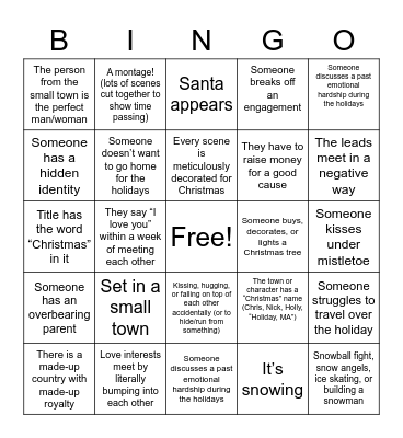 Motifs and Mistletoe! Bingo Card