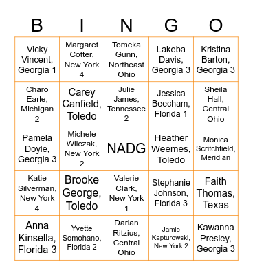 BLOOM Bingo Card