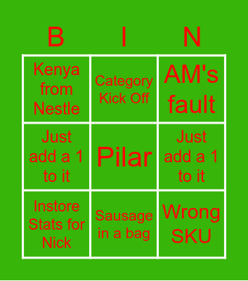 MP&E CRIMBO Bingo Card
