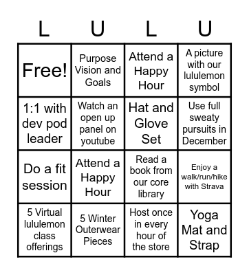 Holiday Bingo Card