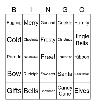 Christmas BINGO Card