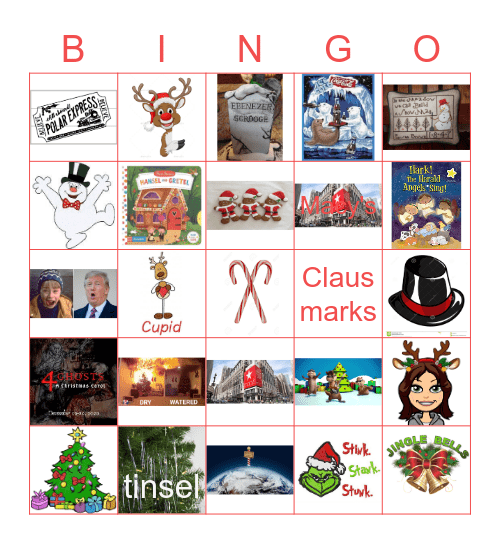 Virtual Christmas Bingo Card