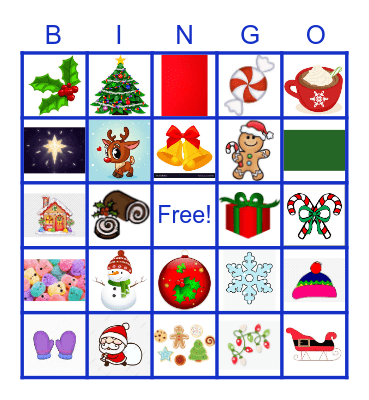 Cartoon Christmas Bingo Card