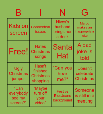 Christmas Bingo Card