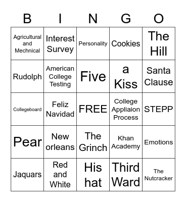 #CAP Bingo Card