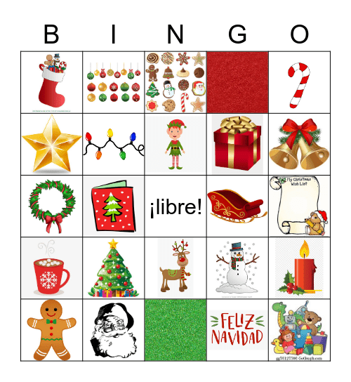 Navidad Bingo Card