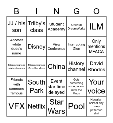 Finding Your Voice Bingo Card