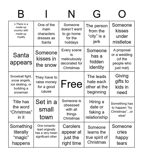 Christma bingo card Bingo Card