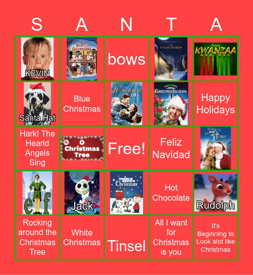 Holiday Bingo Card