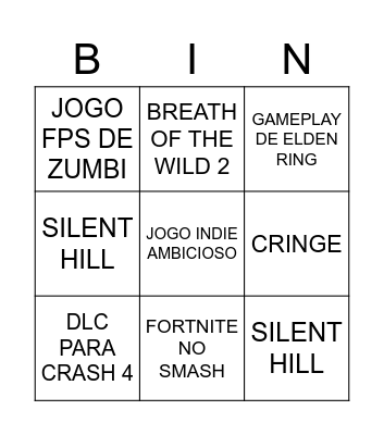 THE GAME AWARDS 2020 Bingo Card