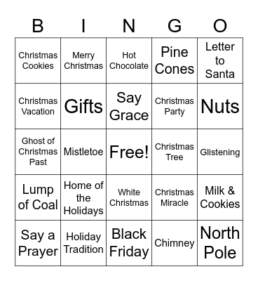 Christmas Bingo Card