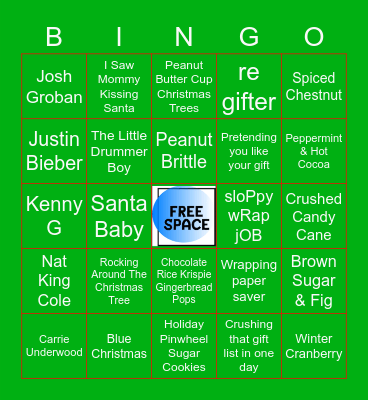 HAPPY HOLIDAYS Bingo Card