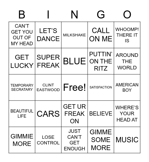 SLAPPERS ONLY! Bingo Card