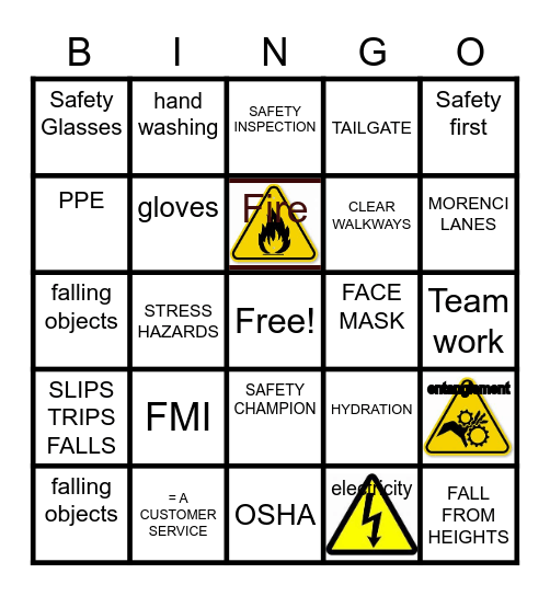 SAFETY BINGO Card