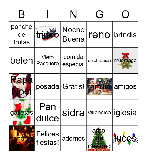 Bingo de Navidad Bingo Card