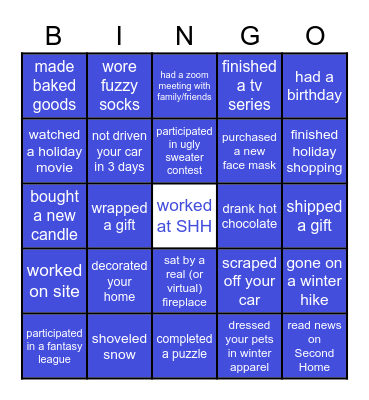 In the last month.. Bingo Card