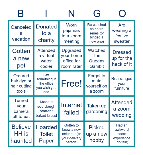 CMWF Holiday Party BINGO Card