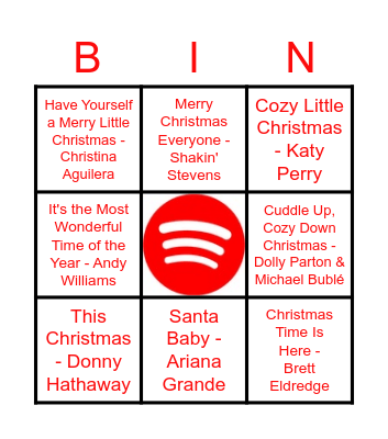 Hamilton Christmas Bingo Card