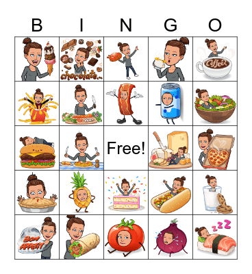 La Nourriture Bingo Card