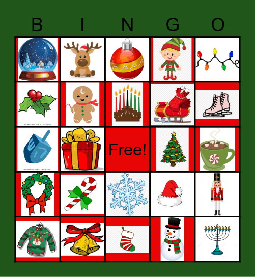 Holiday Decor Bingo Card