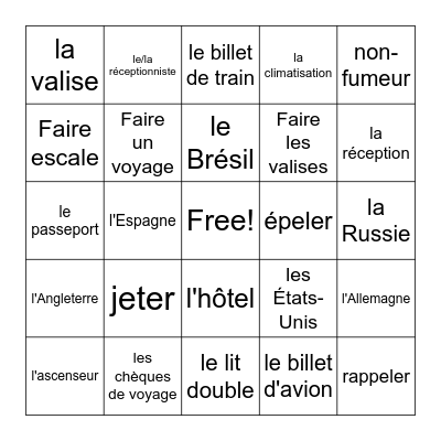 Bien Dit Chapter 10 Part 1 Bingo Card