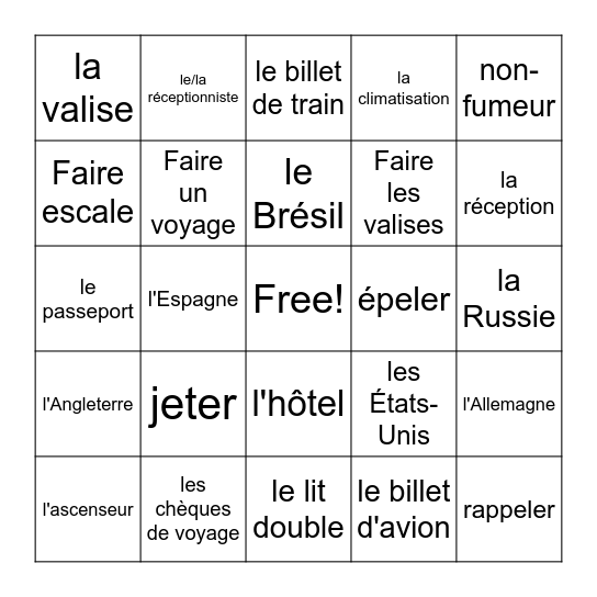 Bien Dit Chapter 10 Part 1 Bingo Card