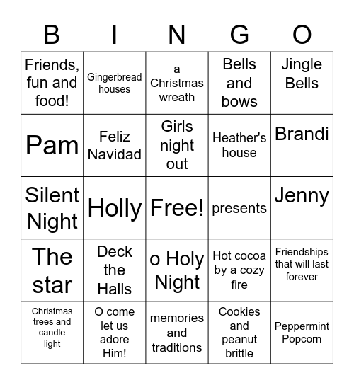 Christmas BINGO Card