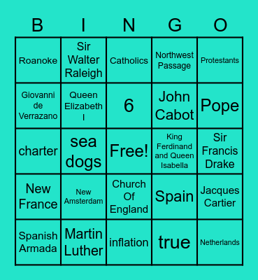 chapter 2 Race for Empires Bingo Card