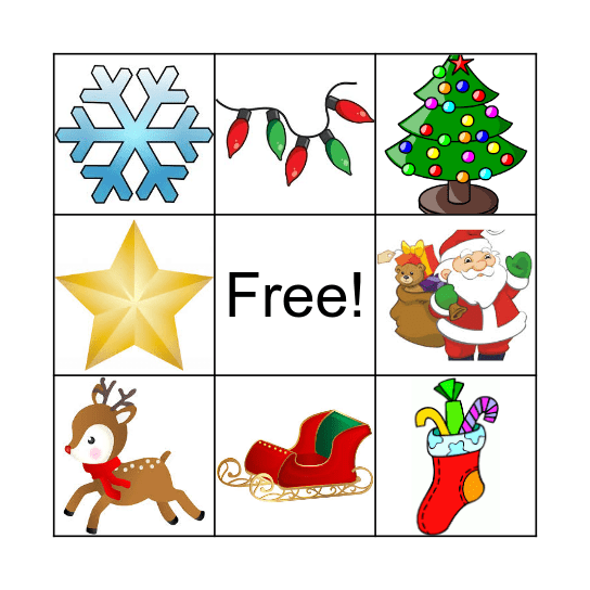 MERRY CHRISTMAS! Bingo Card