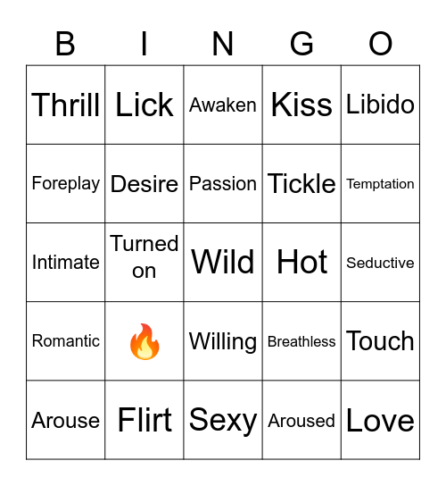 Sexy Bingo Card
