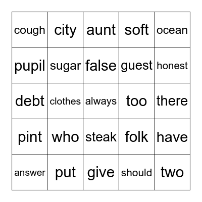 Bingo Card