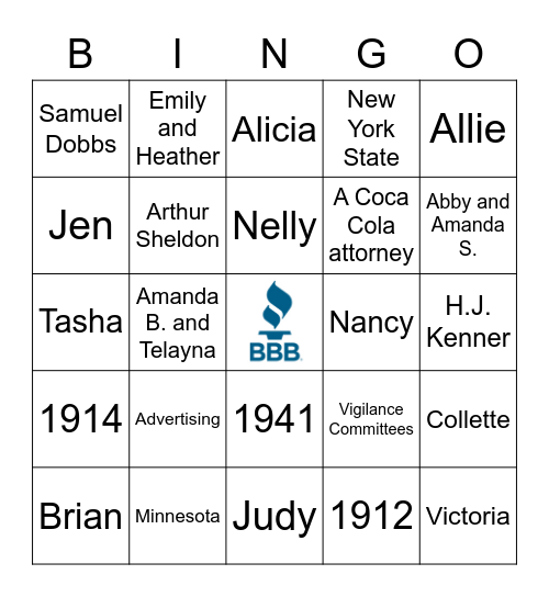 BBBSW Bingo Card