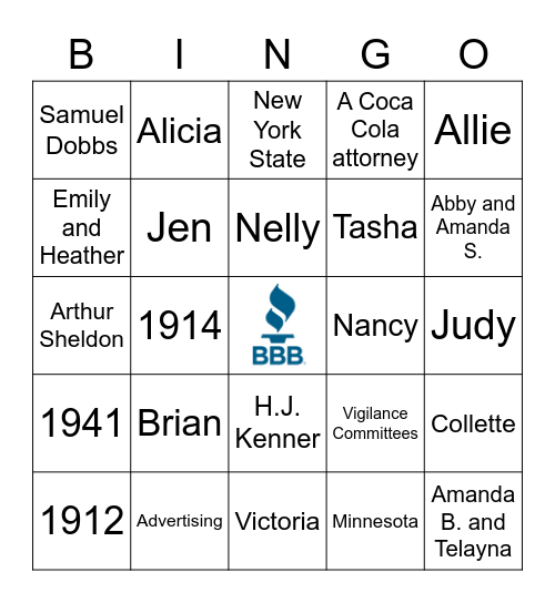 BBBSW Bingo Card