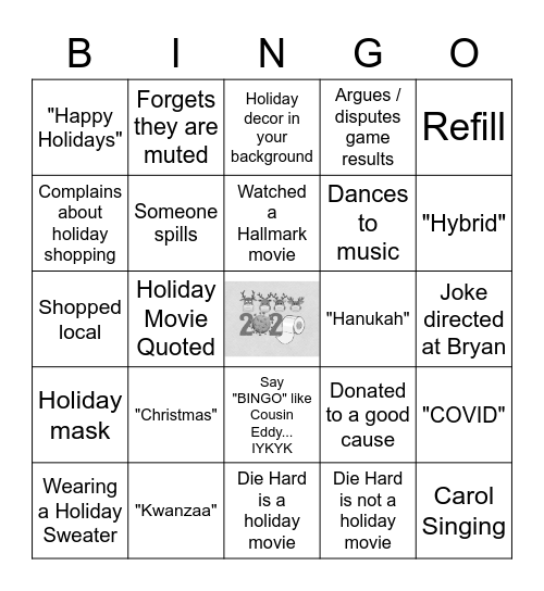 Finance & Tech Holiday Bingo Card