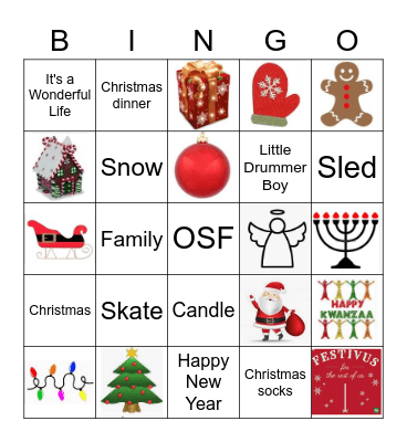 AP Christmas Bingo Card