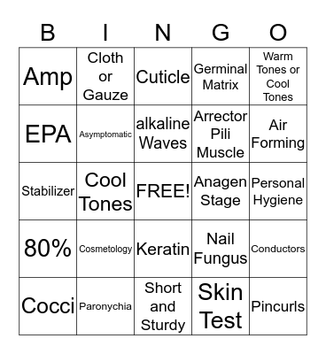 Phase 1 Review Bingo Card