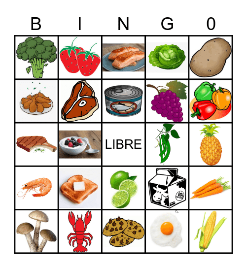 Las Comidas Bingo Card