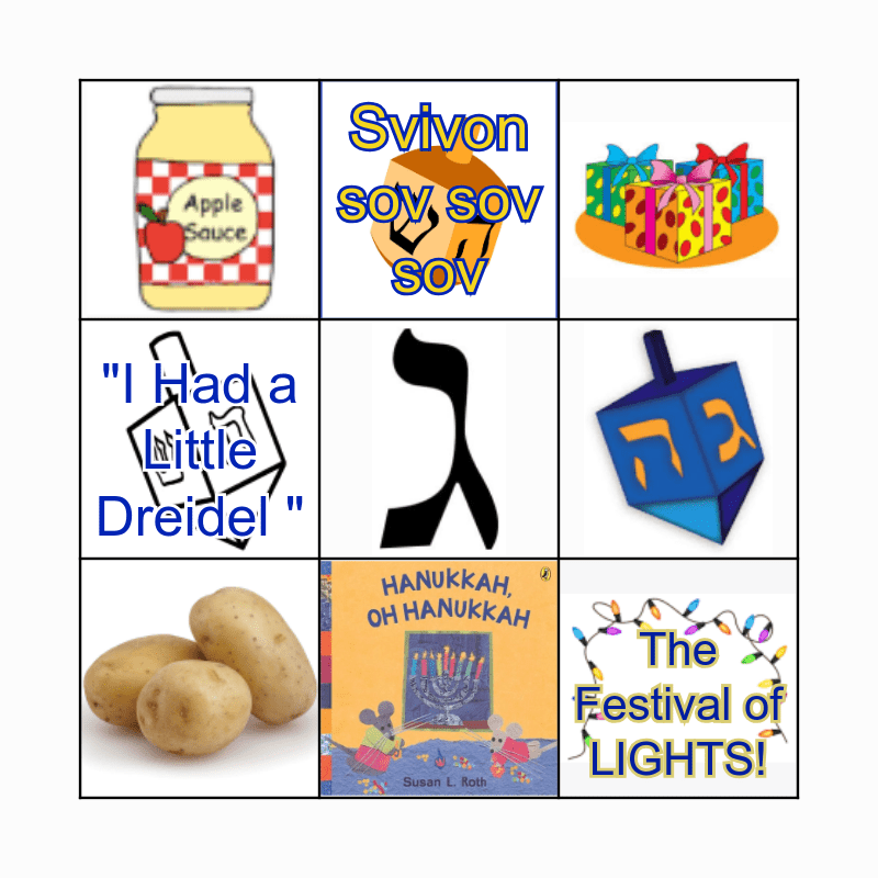 Chanukah Macca-Bingo! Bingo Card