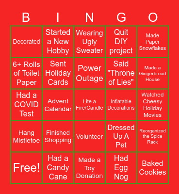 DET 3  HOLIDAY PARTY Bingo Card