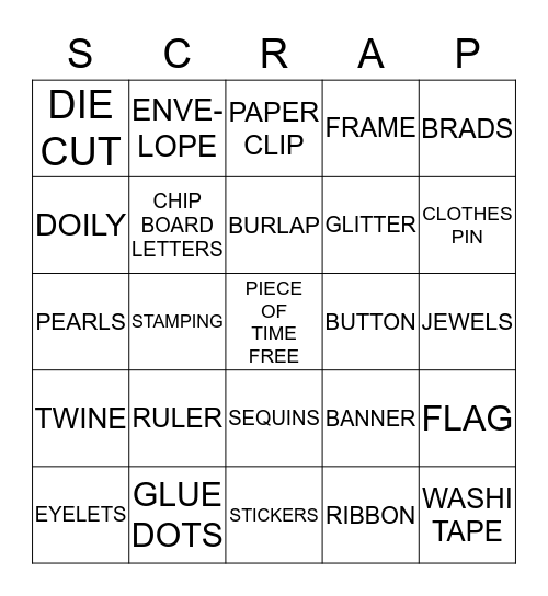 PIECE OF TIME Bingo Card