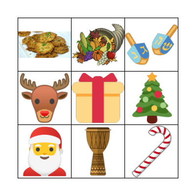 December Holidays 3 Bingo Card