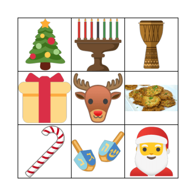 December Holidays 4 Bingo Card