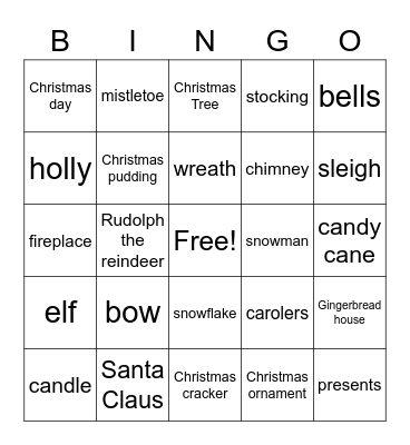 Christmas Bingo Card