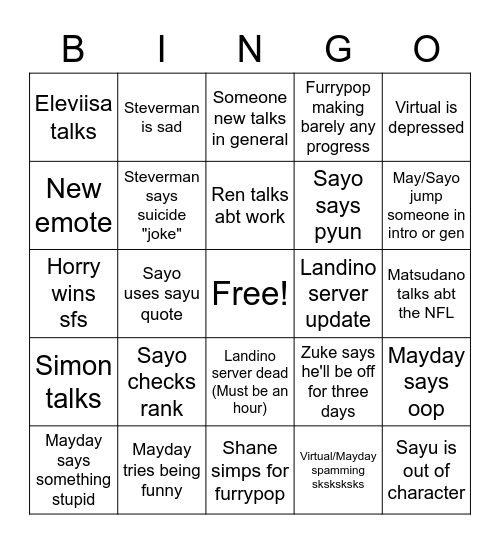 Lanbingo Card